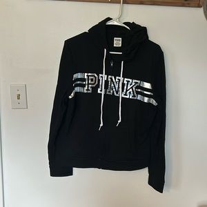 Black and silver PINK sweatshirt